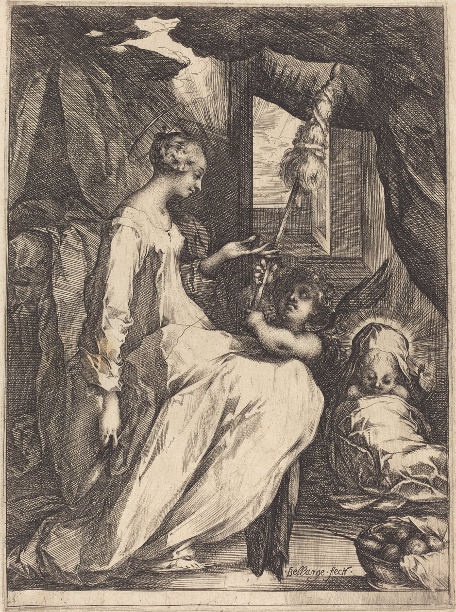 Madonna İplikçiliği, 1615. by Jacques Bellange