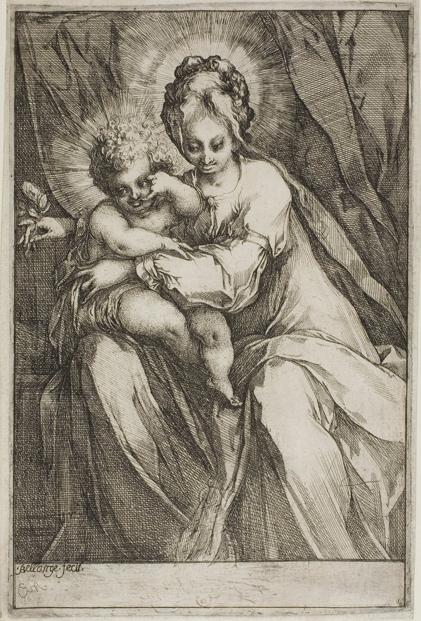 Bakire ve Güllü Çocuk by Jacques Bellange