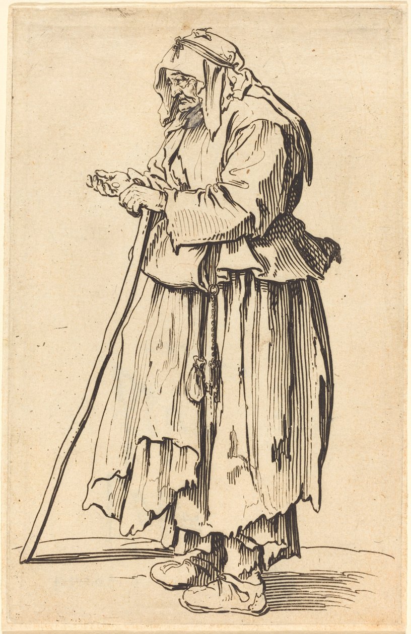 sadaka alan dilenci kadın by Jacques Callot