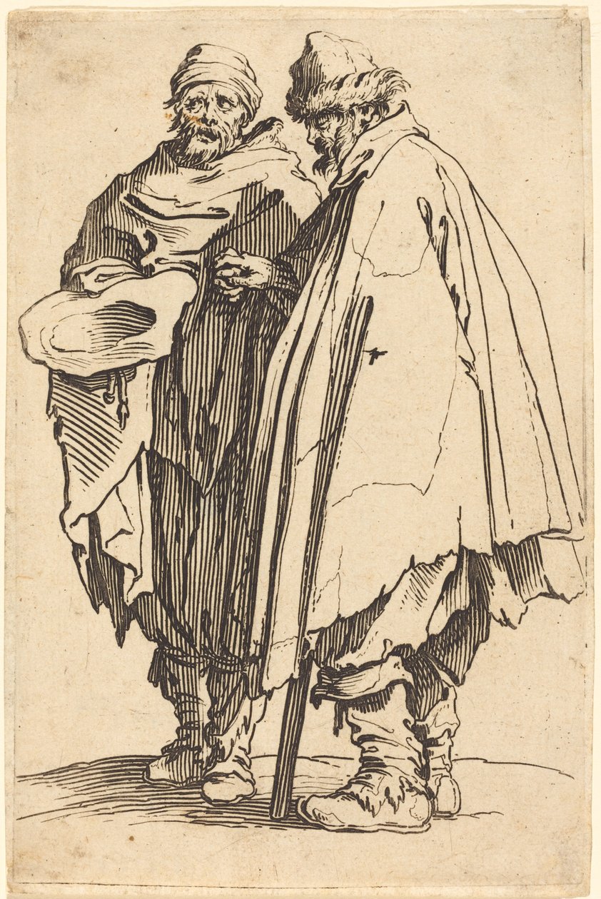 Kör Dilenci ve Yoldaş, c. 1622. by Jacques Callot