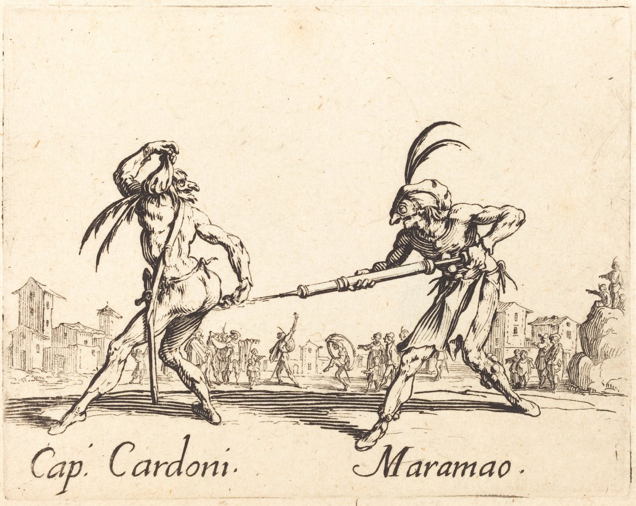 kap. Cardoni ve Maramao by Jacques Callot