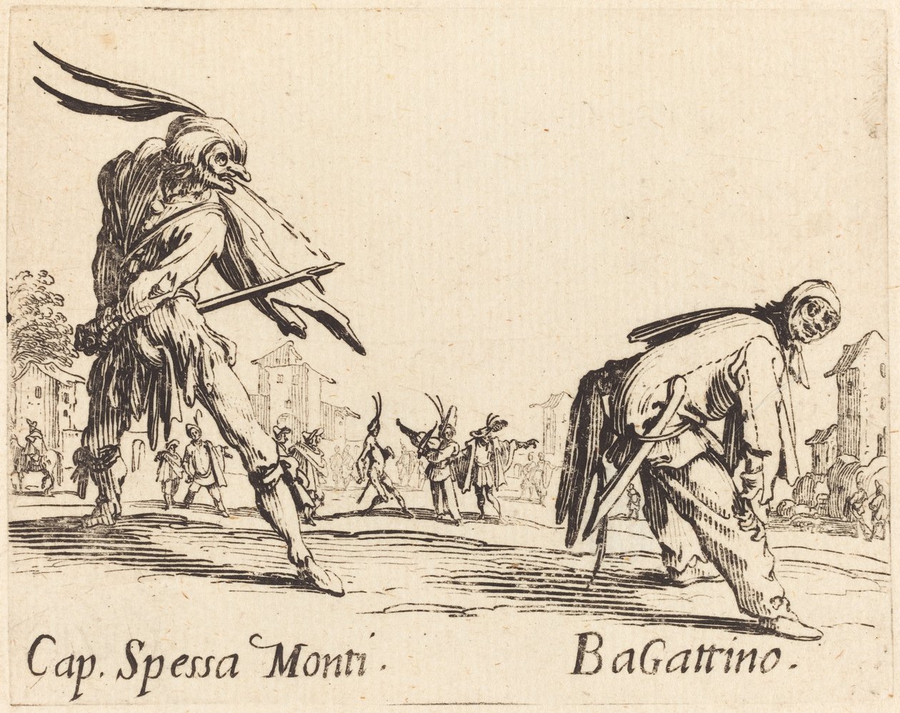 Kaptan Spessa Monti ve Bagattino by Jacques Callot