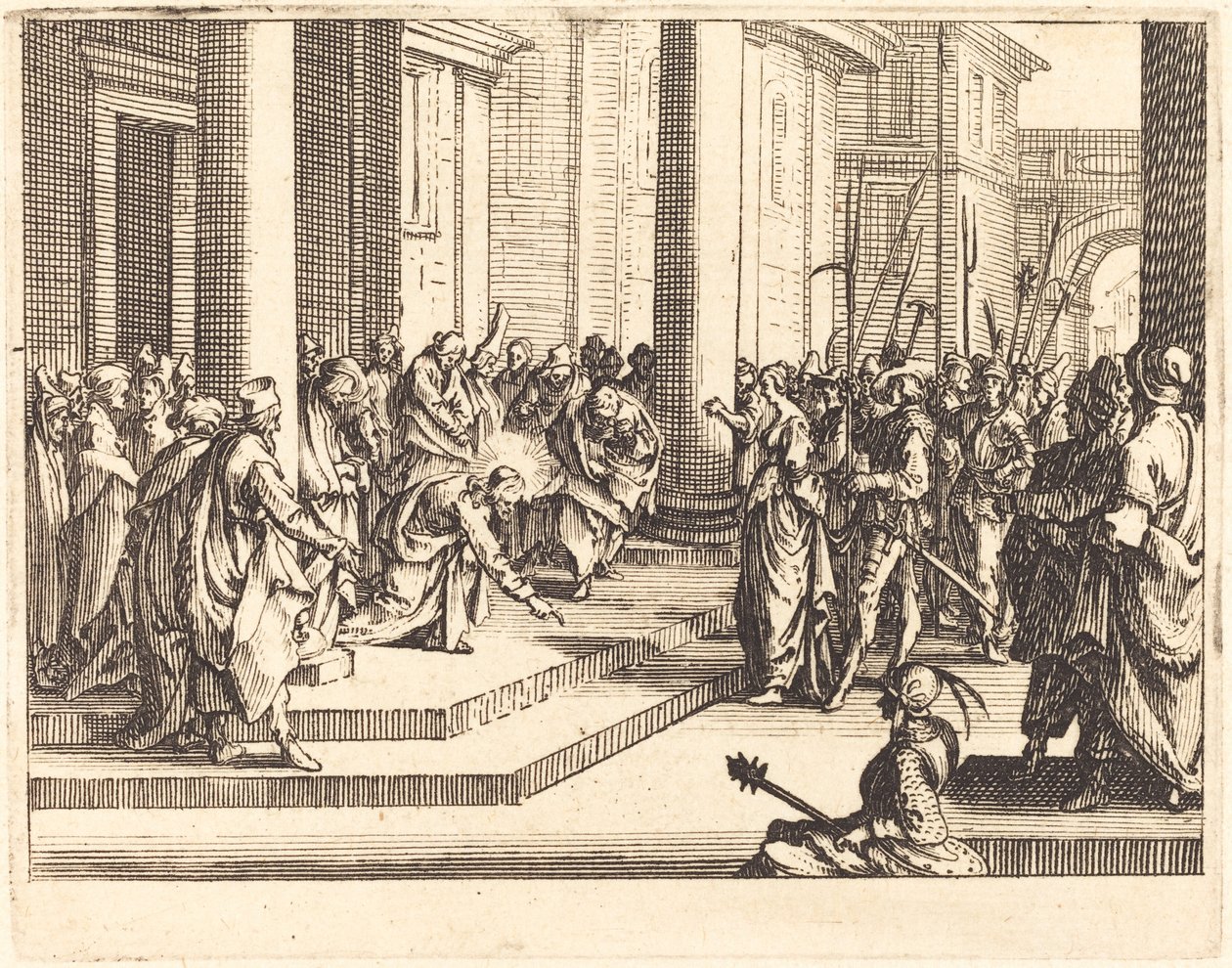 Mesih ve Zina Edilen Kadın by Jacques Callot