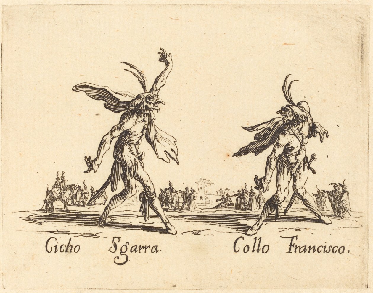 Cicho Sgarra ve Collo Francisco by Jacques Callot