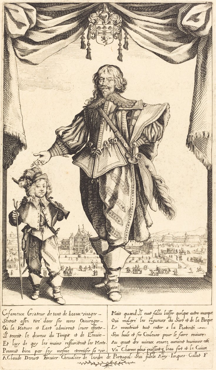 Claude Deruet ve Oğlu Jean, 1632. by Jacques Callot