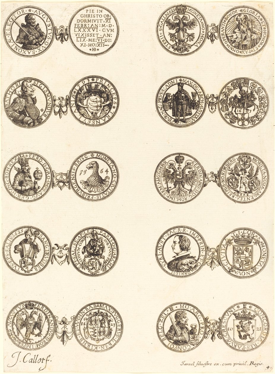 Madeni paralar [plaka 4] by Jacques Callot
