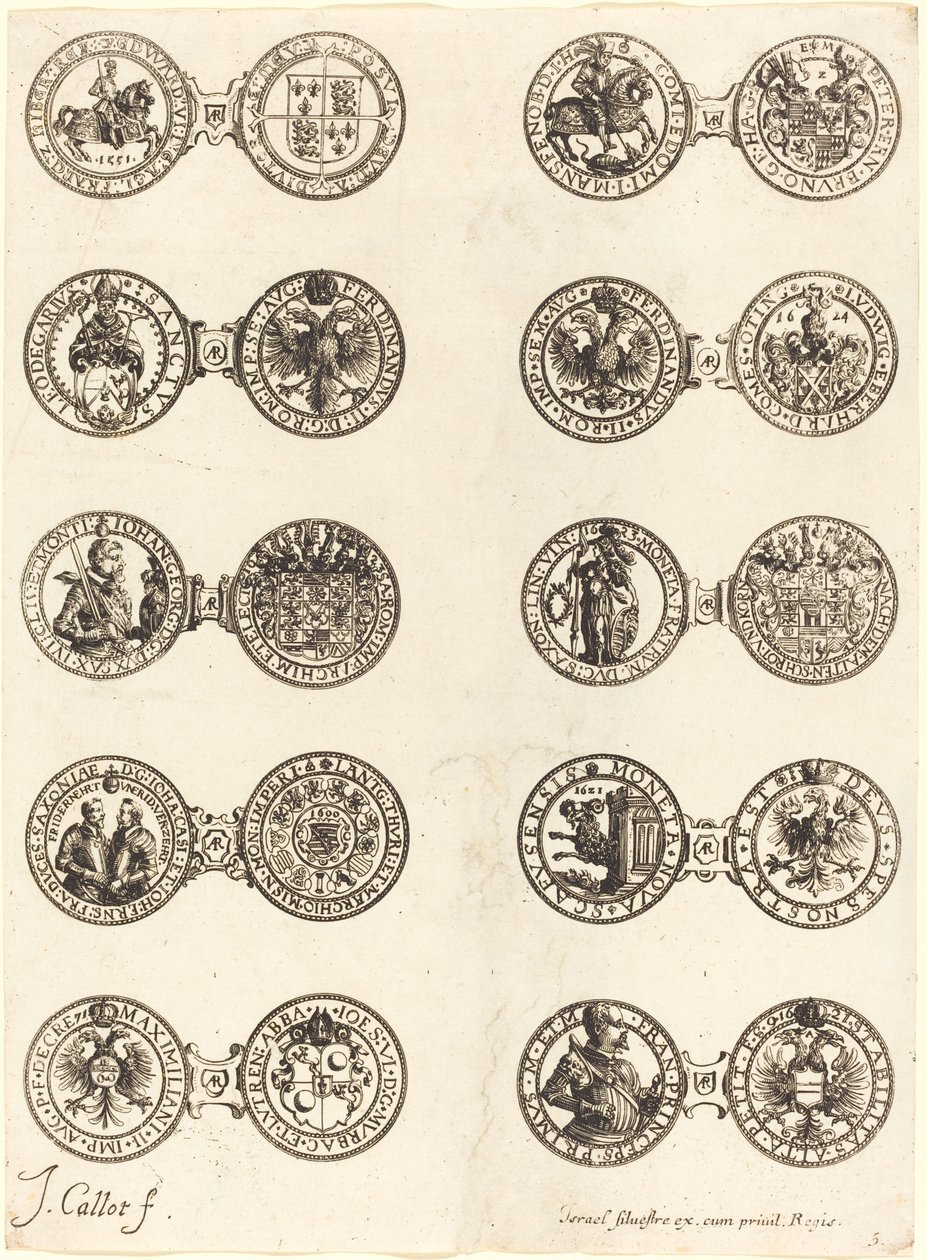 Madeni paralar [plaka 5] by Jacques Callot