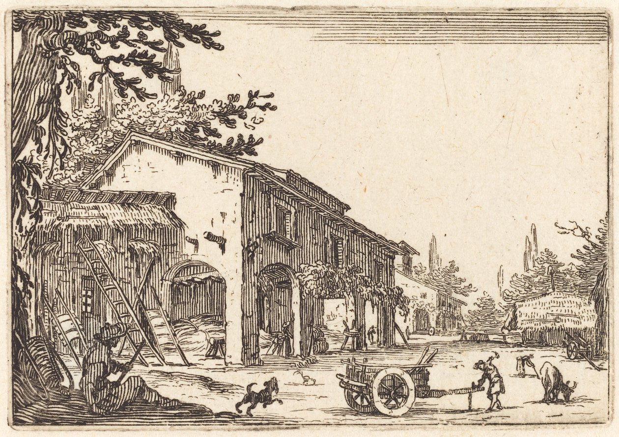 Bir Çiftliğin Avlusu by Jacques Callot