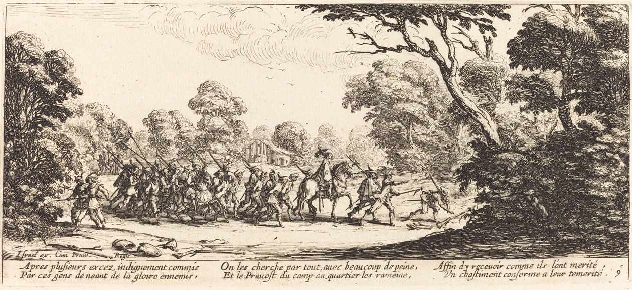 Suçlu Askerlerin Keşfi by Jacques Callot