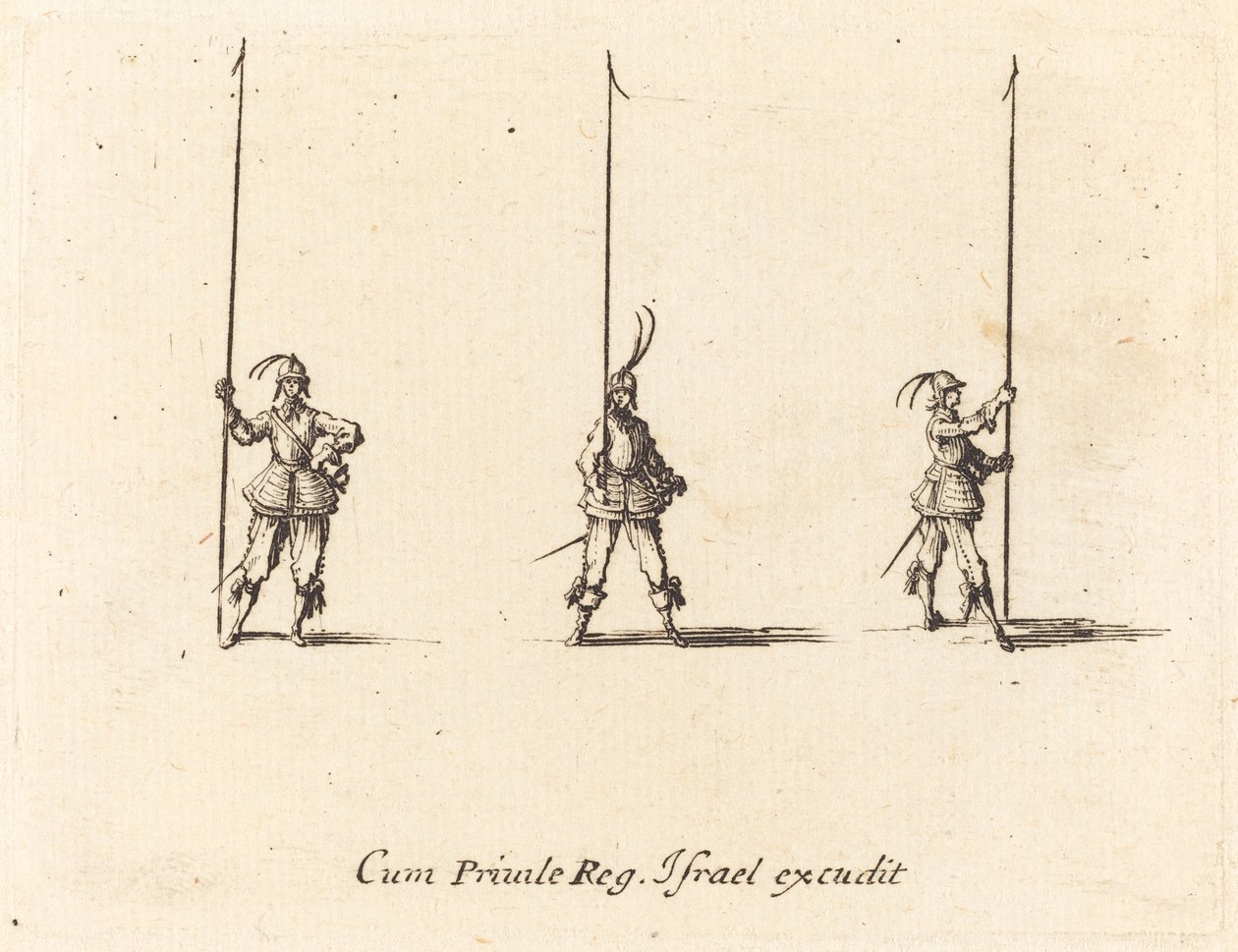Yükseltilmiş Pikes ile Matkap by Jacques Callot