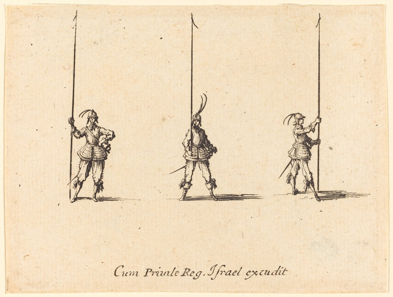 Yükseltilmiş Pikes ile Matkap by Jacques Callot