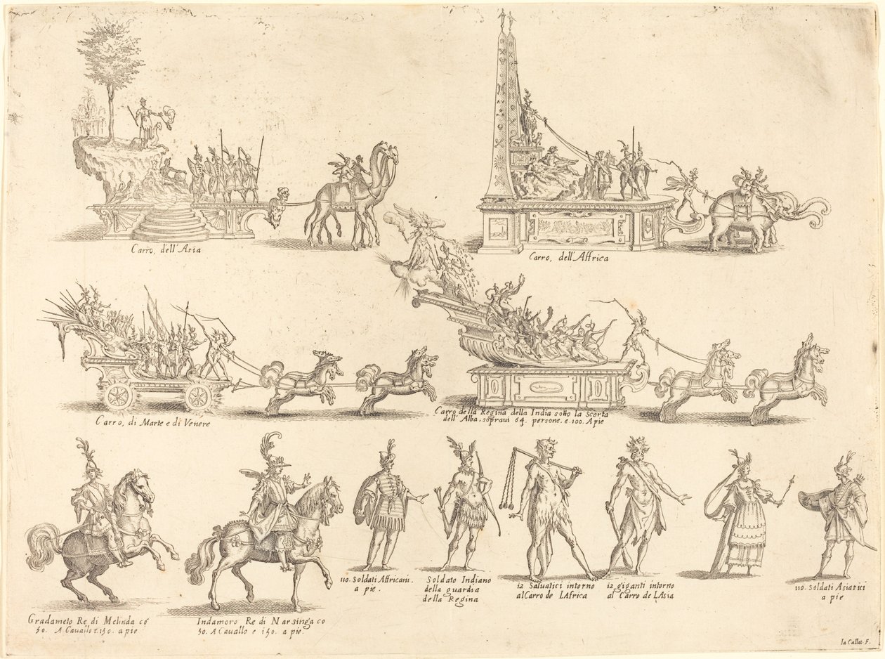 Şamandıralar ve Katılımcılar by Jacques Callot