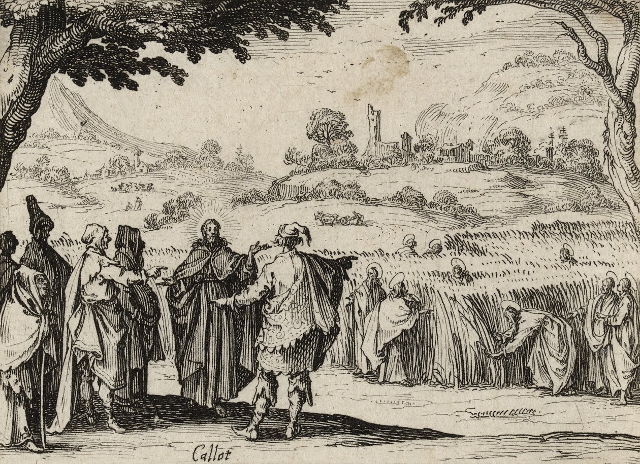 İsa ve Ferisiler, 1635 by Jacques Callot