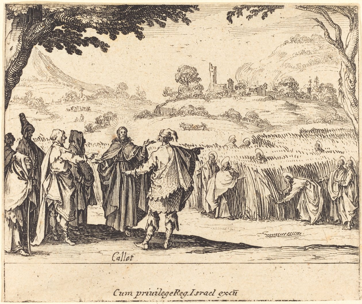 Ferisiler ile İsa by Jacques Callot