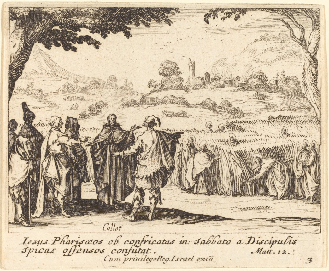 Ferisilerle İsa, 1635. by Jacques Callot