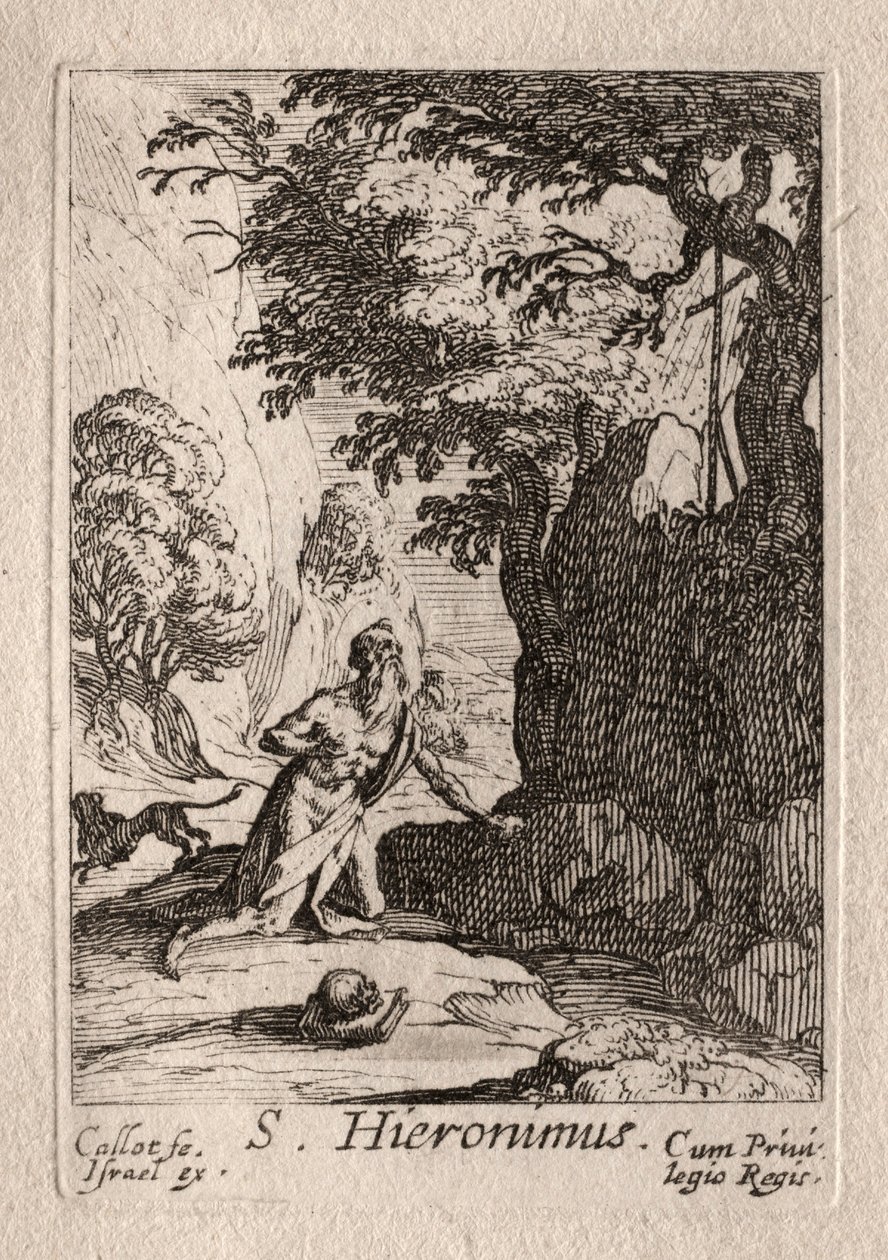 Tövbekarlar: Aziz Jerome. by Jacques Callot