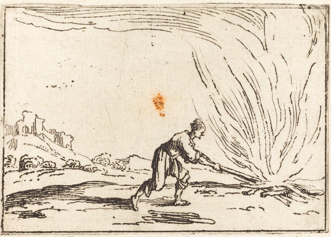 Ateşe Gelen Adam by Jacques Callot