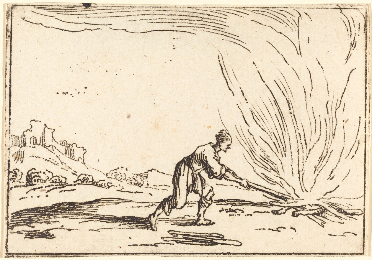 Ateşe Gelen Adam by Jacques Callot