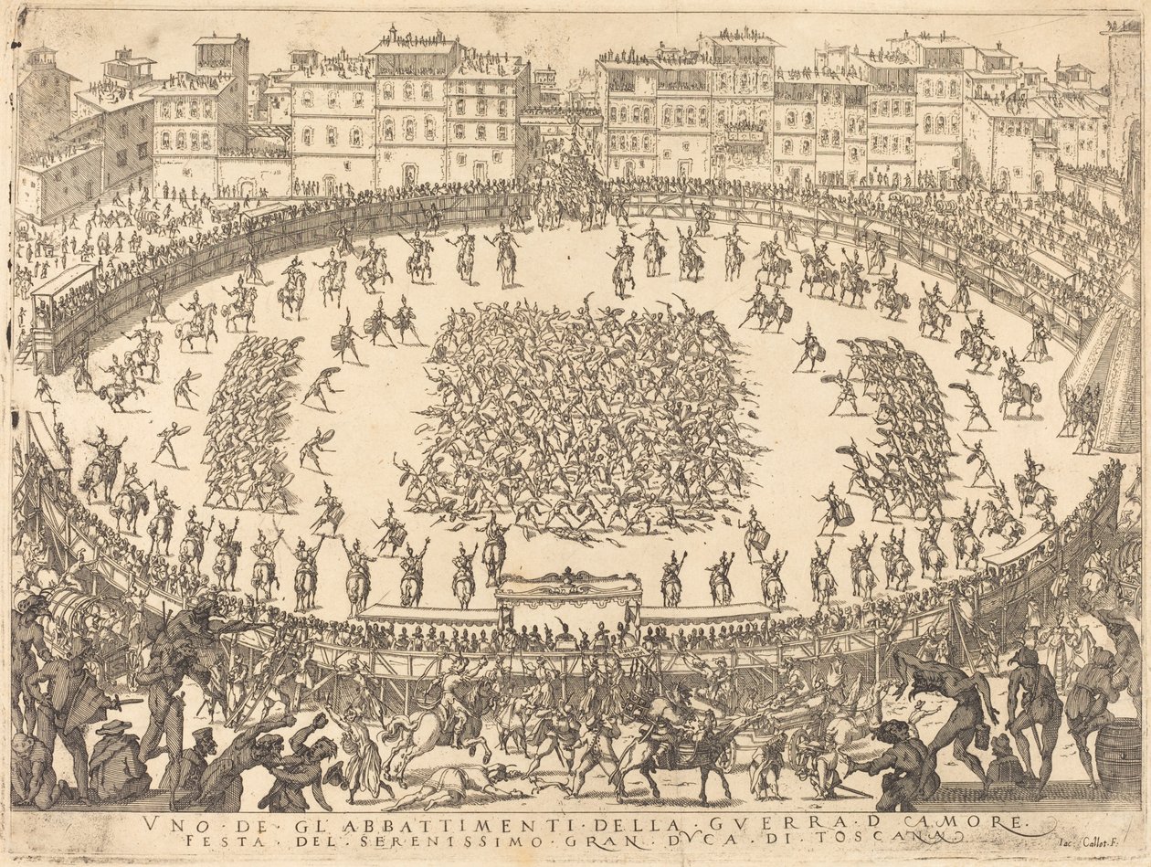 Piyade Savaşlarından biri, 1616. by Jacques Callot