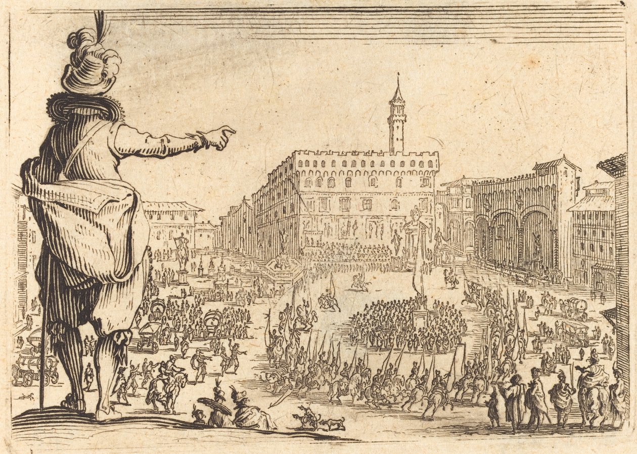 Piazza della Signoria, Floransa by Jacques Callot