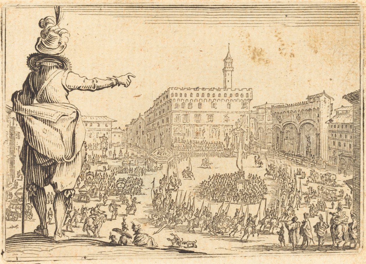 Piazza della Signoria, Floransa by Jacques Callot