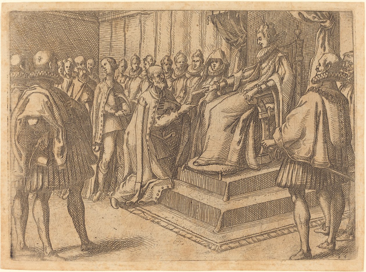 Polonya Elçisinin Kabulü by Jacques Callot
