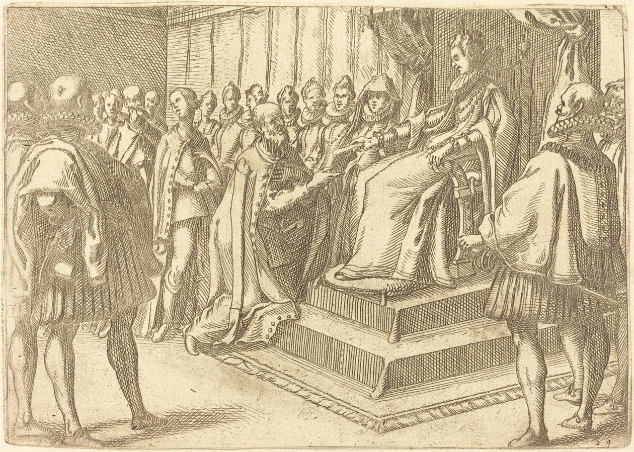 Polonya Elçisinin Kabulü by Jacques Callot