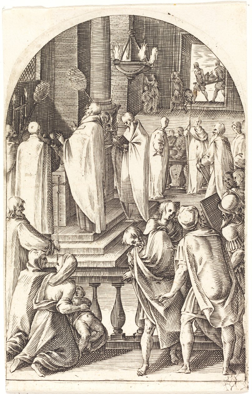 Ayini kutlayan Aziz Basil by Jacques Callot