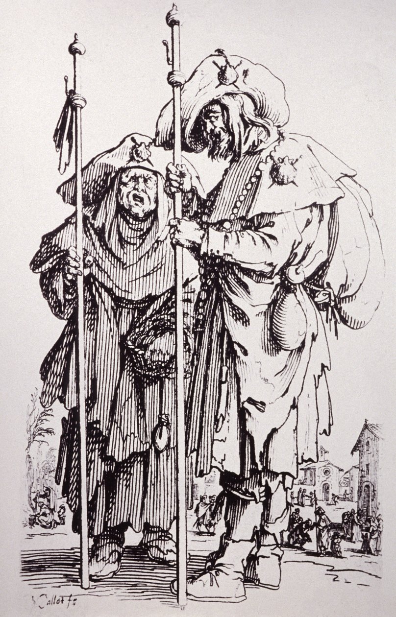 Santiago de Compostela. yaklaşık 1650 (gravür) by Jacques Callot