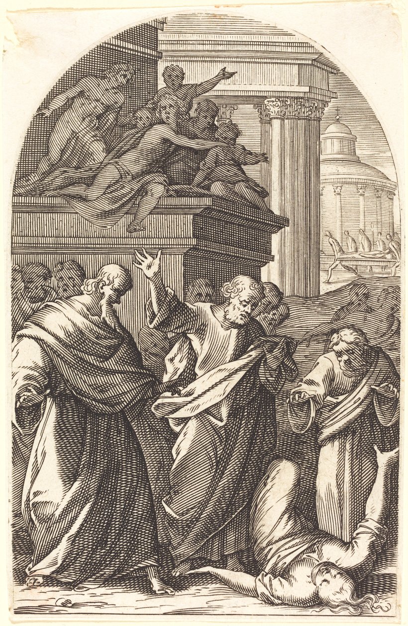 Sapphira Ölümle Cezalandırıldı by Jacques Callot