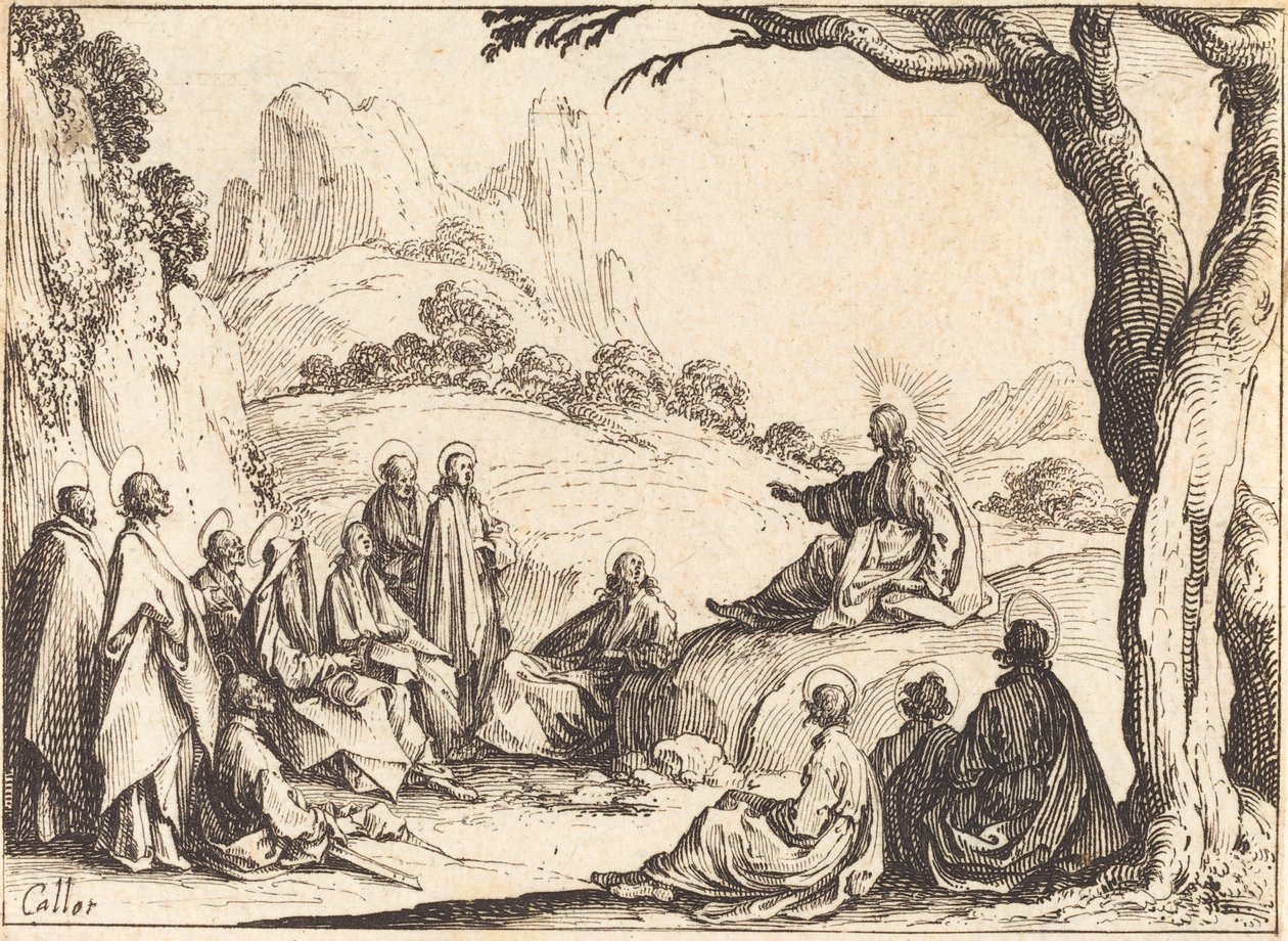 Dağdaki Vaaz, 1635. by Jacques Callot