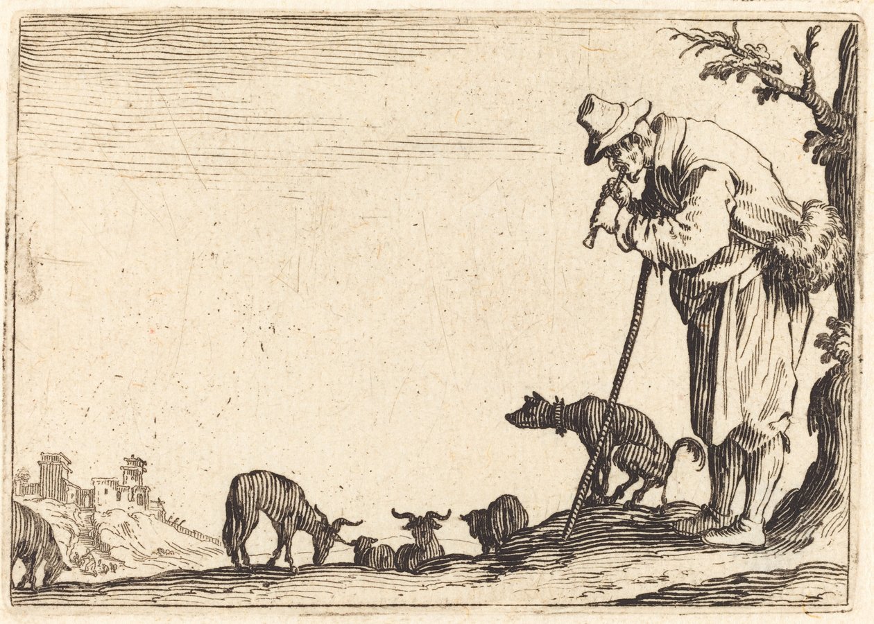 Flüt Çalan Çoban by Jacques Callot
