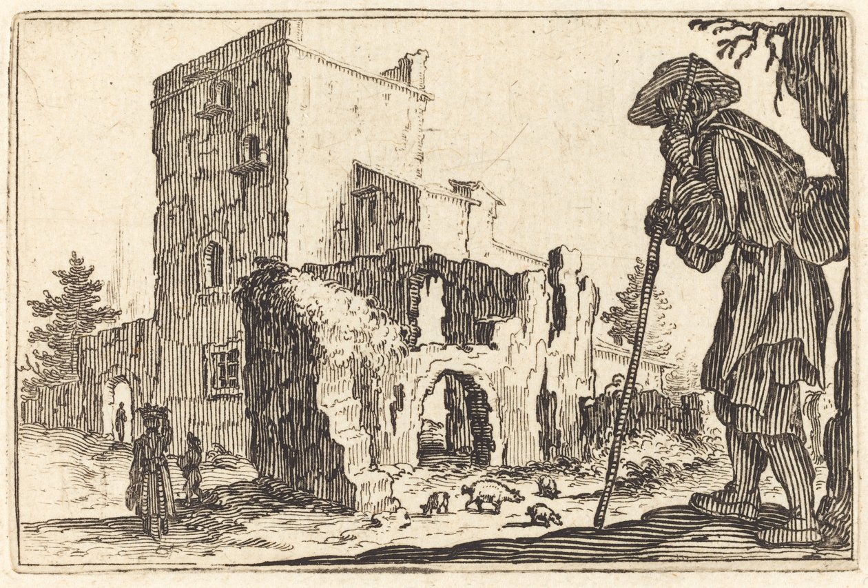 Çoban ve Harabeler by Jacques Callot
