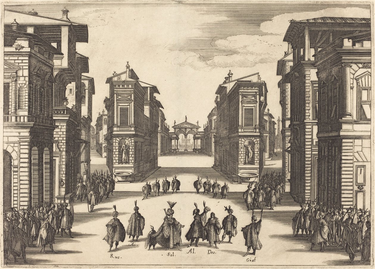 Solimano, Perde IV by Jacques Callot