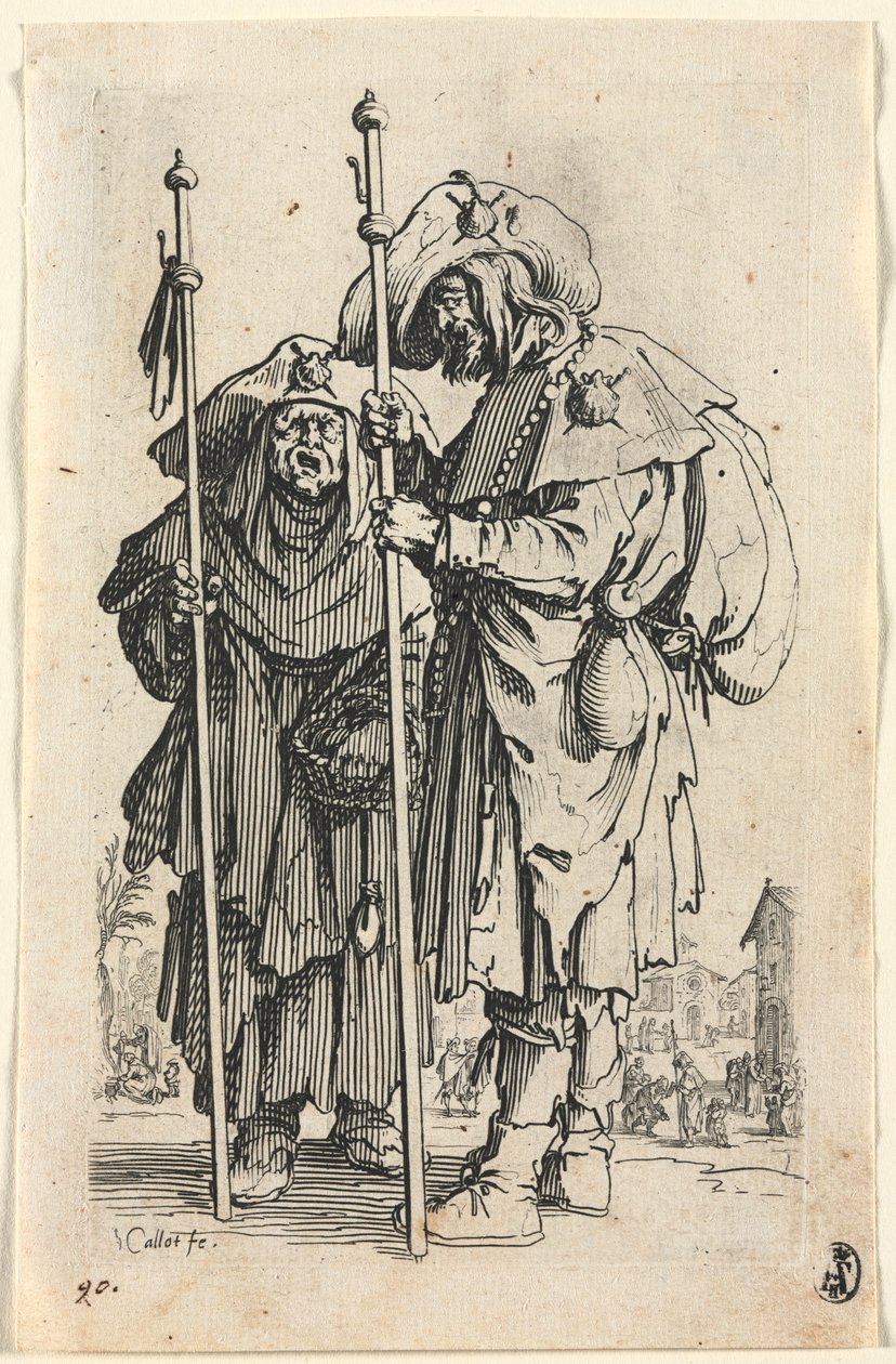 Dilenciler: İki Hacı by Jacques Callot