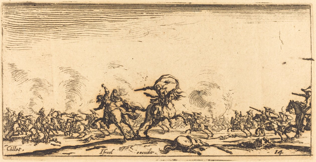 Tabancalı Süvari Savaşı, c. 16321634. by Jacques Callot