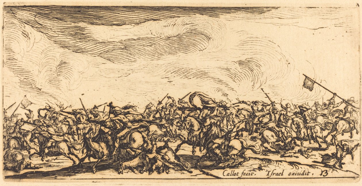 Kılıçlı Süvari Savaşı by Jacques Callot