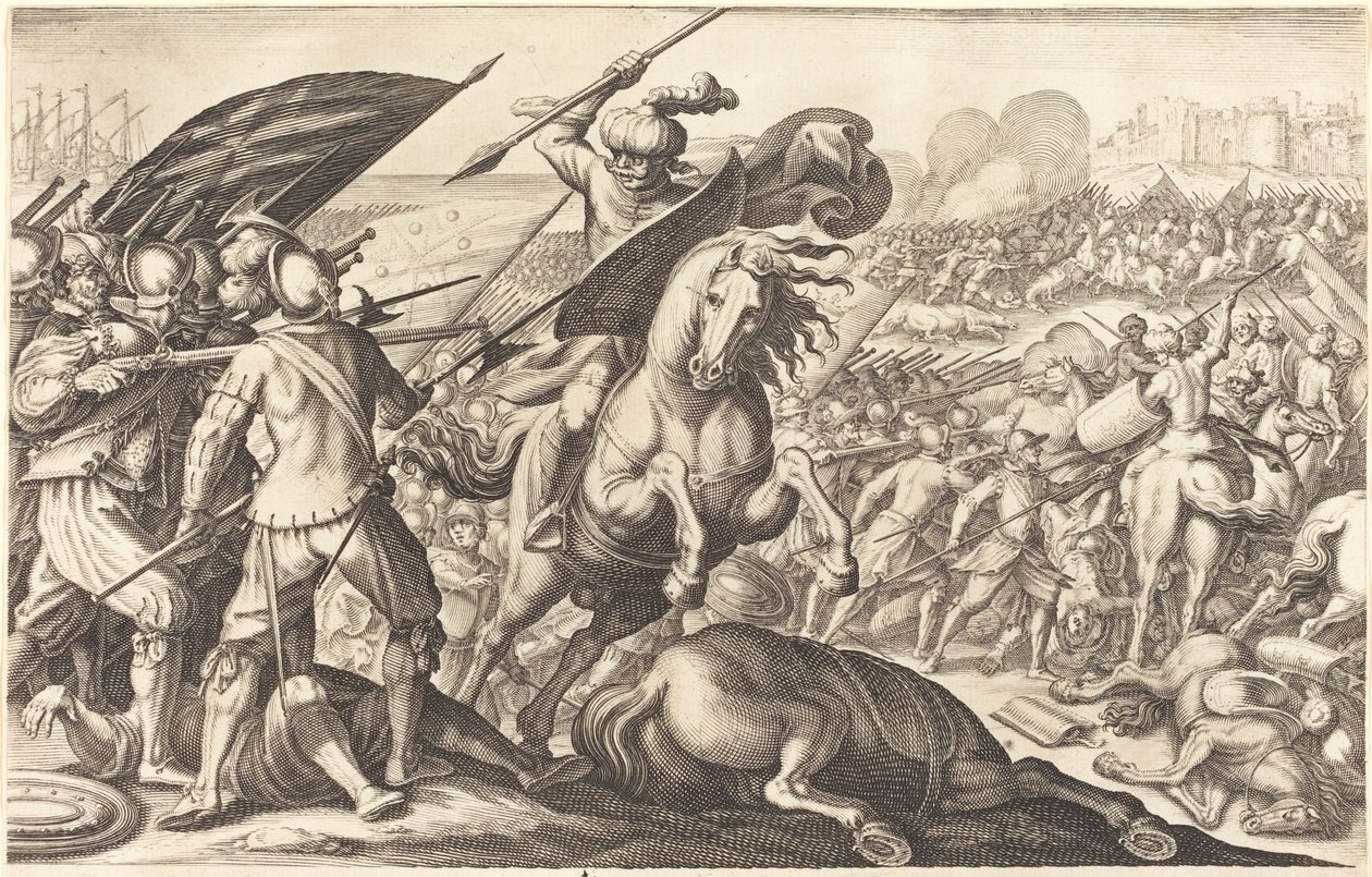 Türk Süvarilerinin Yenilgisi by Jacques Callot