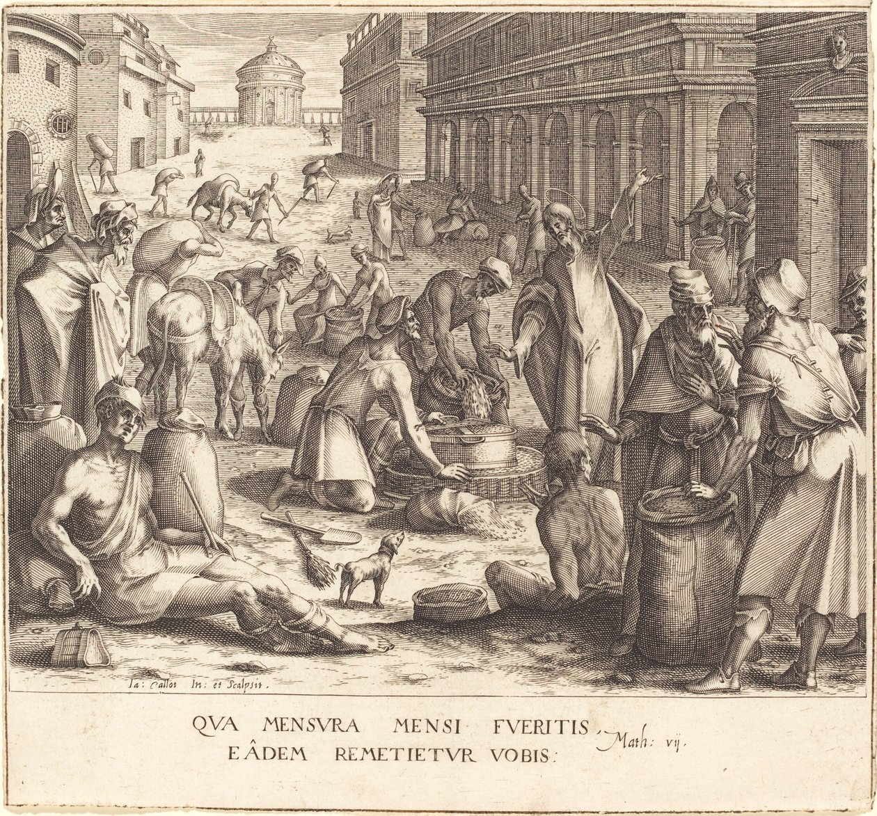Tahıl Tartıları, 16081611. by Jacques Callot