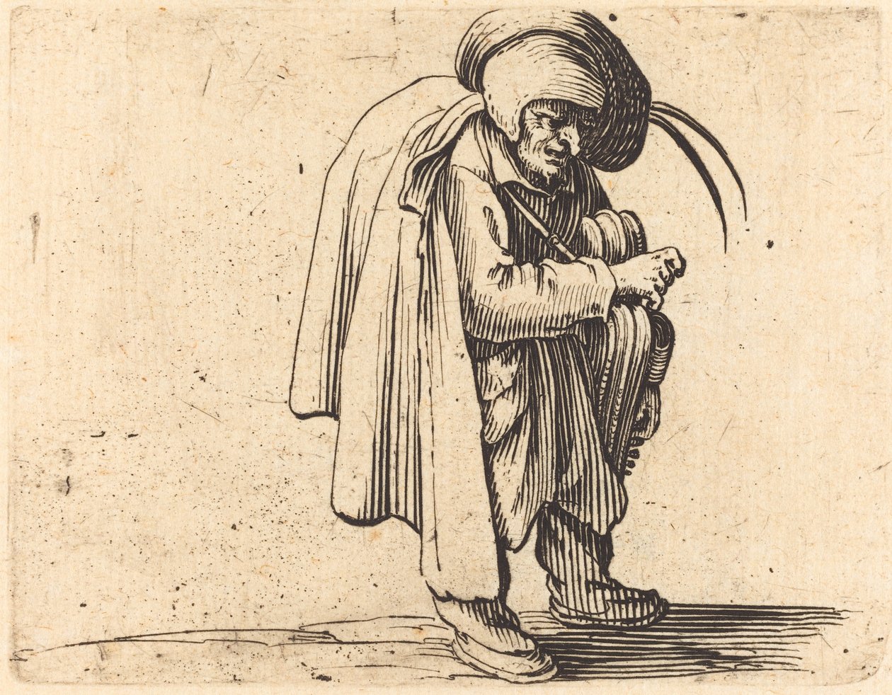Hurdy-Gurdy Oyuncu by Jacques Callot