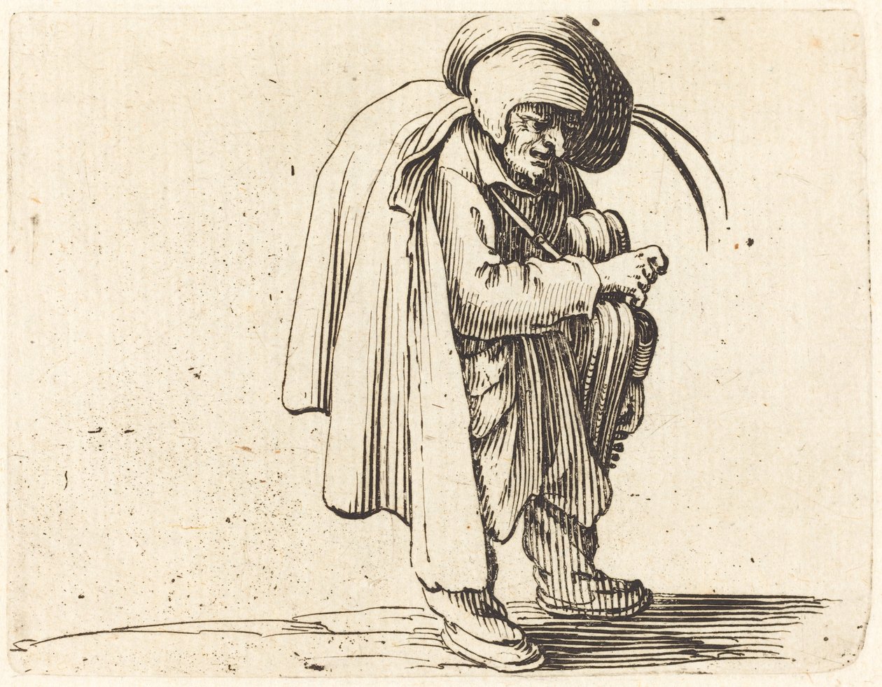 Hurdy-Gurdy Oyuncu by Jacques Callot
