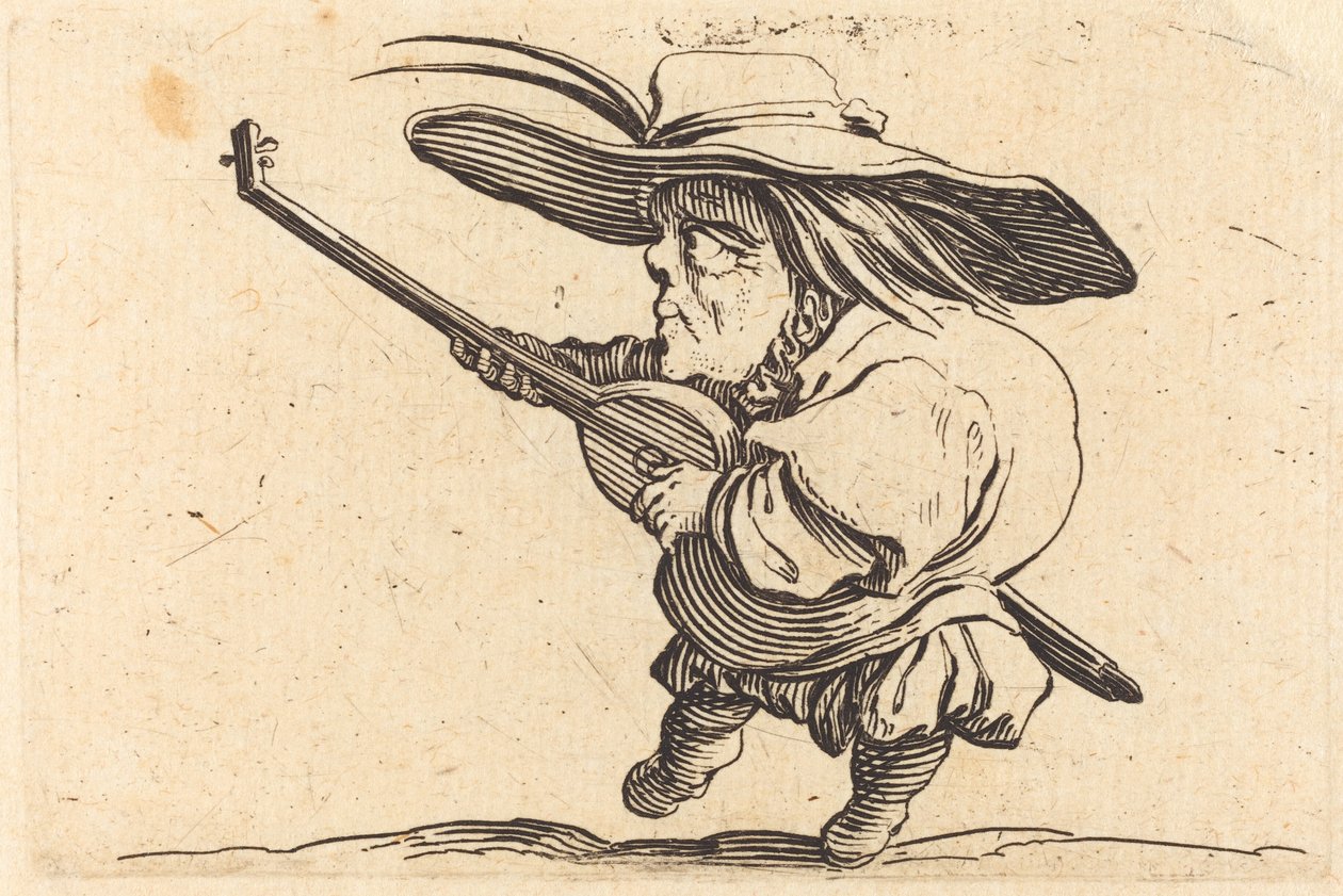 Ud Oyuncusu, c. 1622. by Jacques Callot