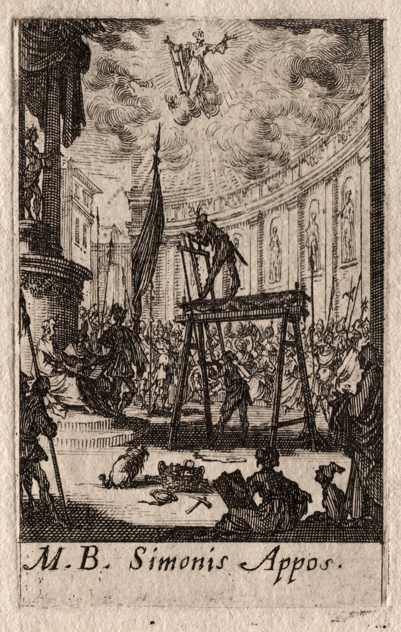 Havarilerin Şehitliği: Aziz Simon. by Jacques Callot