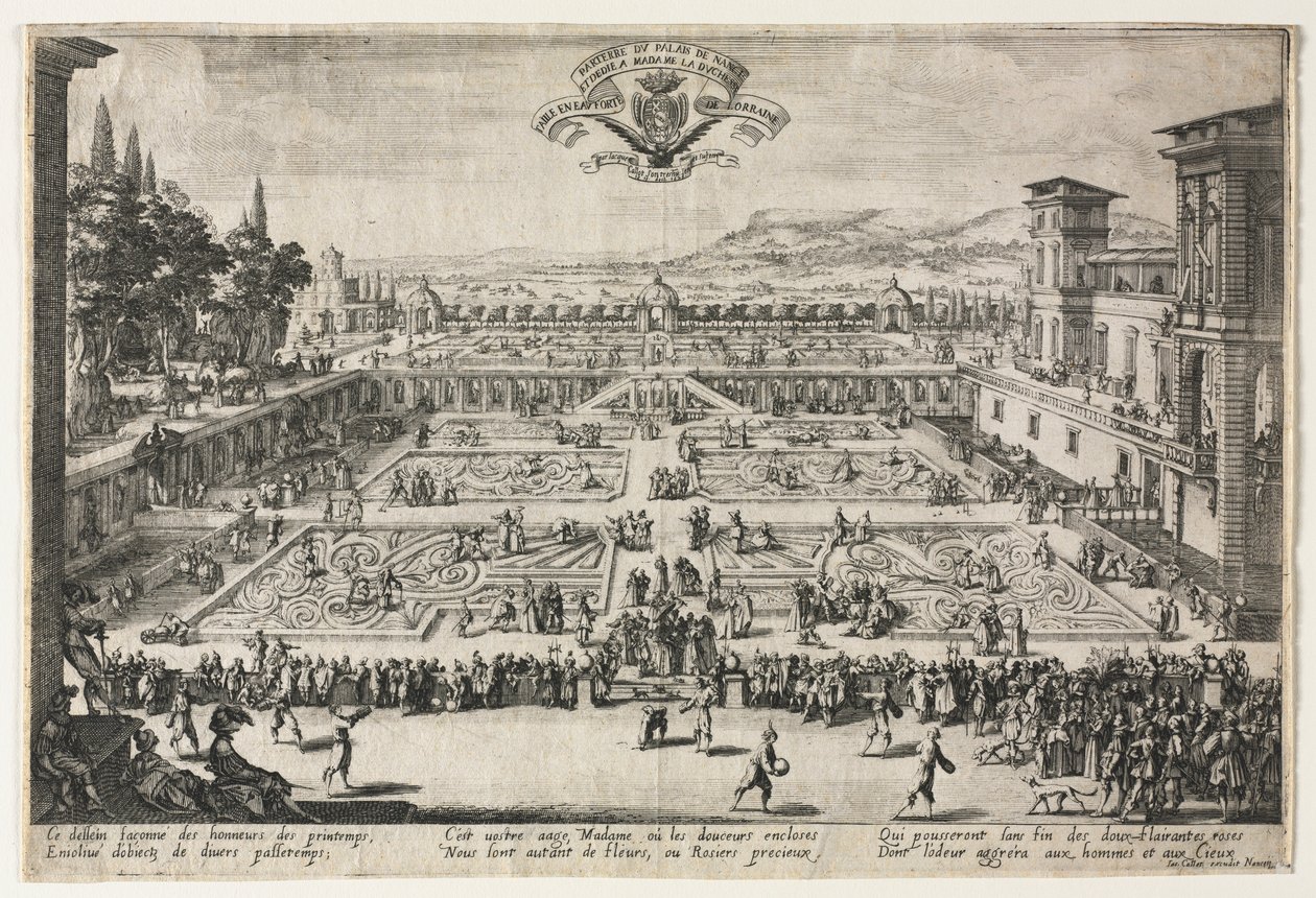 Nancy'deki Saray Bahçeleri, 1625. by Jacques Callot