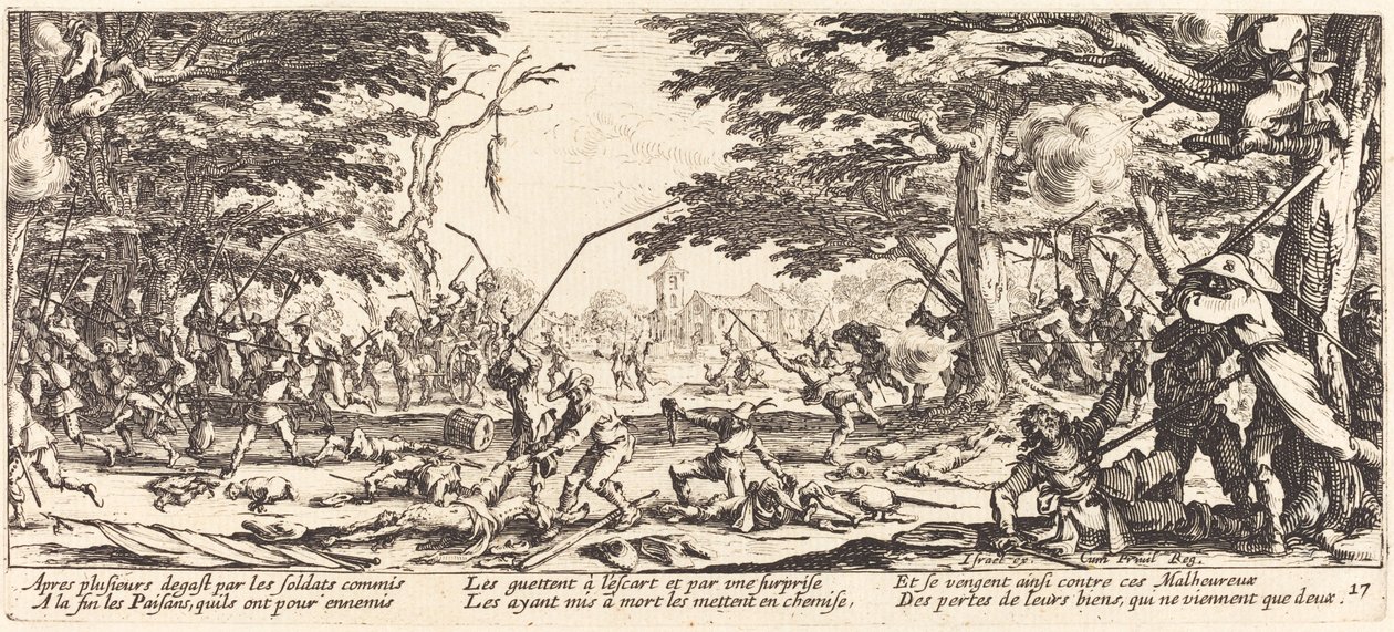 Köylüler Kendilerinin İntikamı, c. 1633. by Jacques Callot