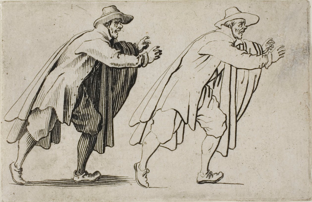 Kaprislerden Koşan Adam by Jacques Callot