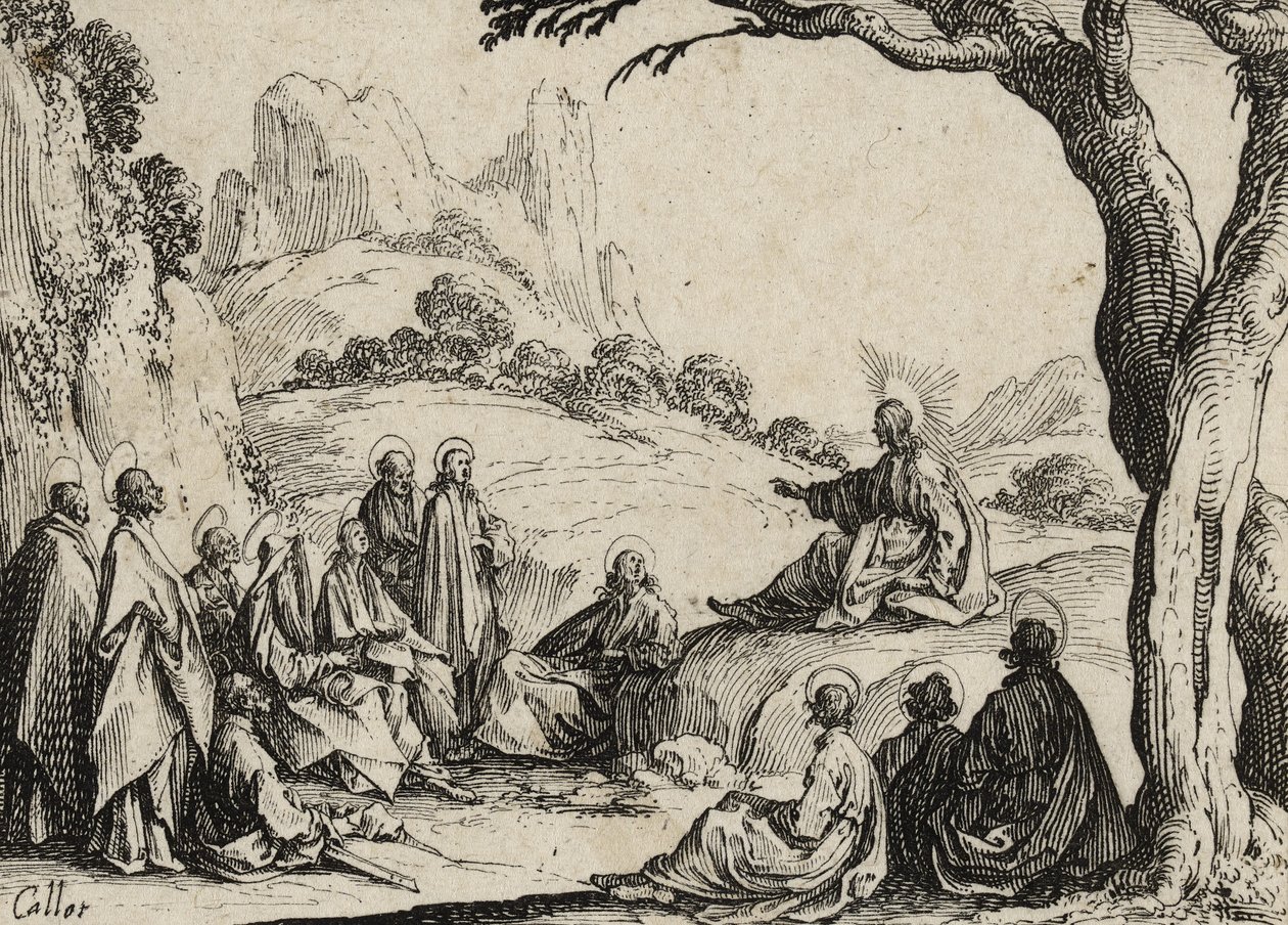 Dağdaki Vaaz, 1635 by Jacques Callot