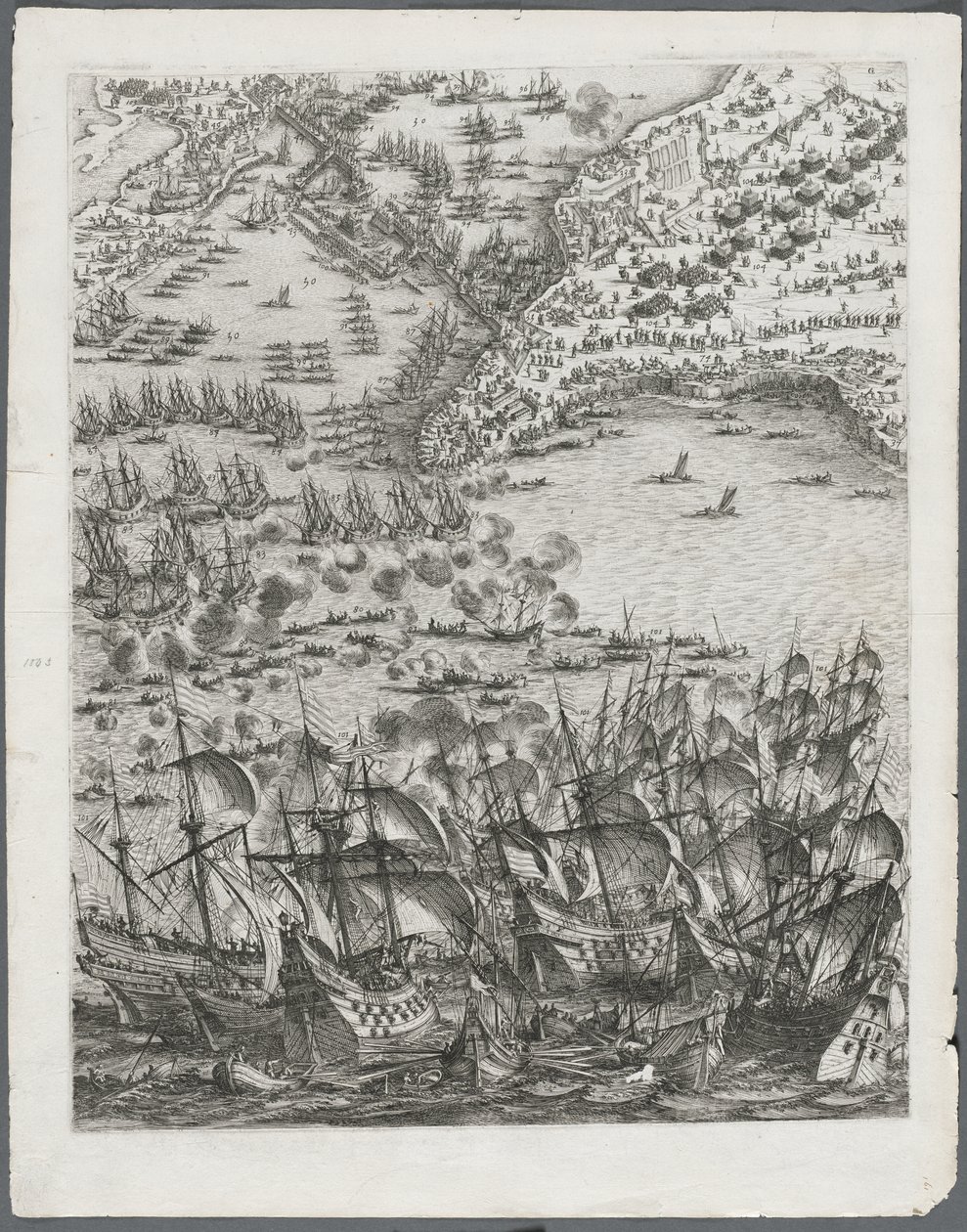 La Rochelle Kuşatması: Levha 11 by Jacques Callot