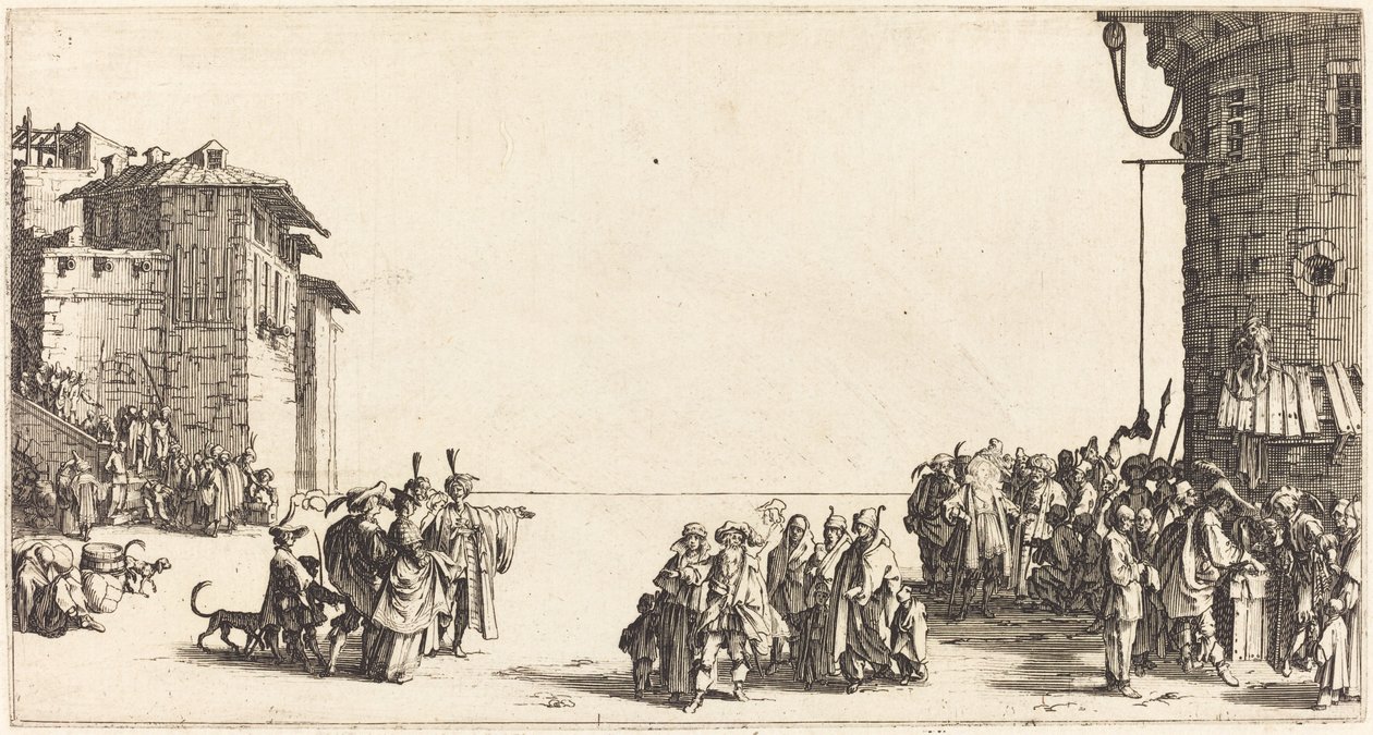 Köle Pazarı, 1620. by Jacques Callot