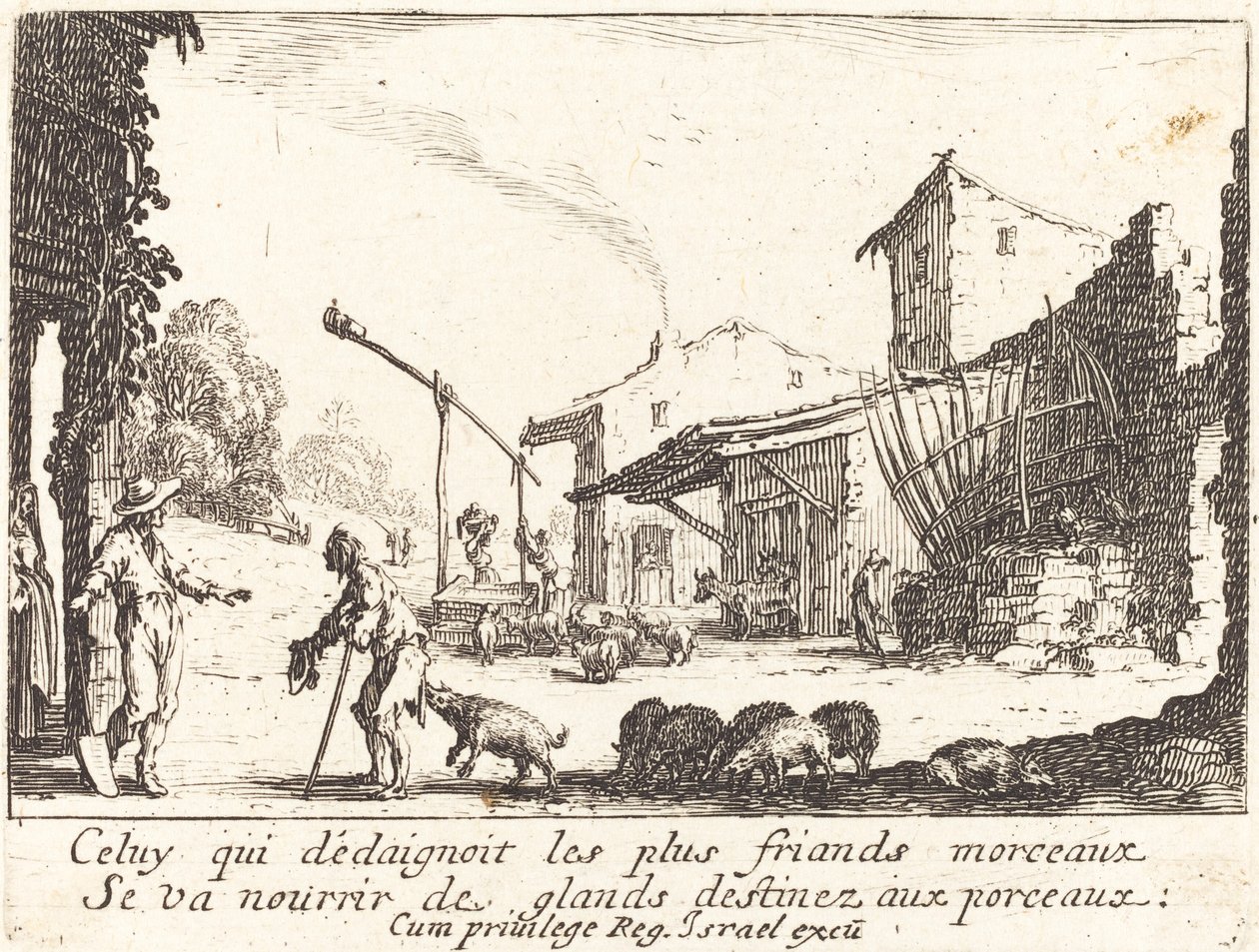Domuz Çobanı, 1635. by Jacques Callot